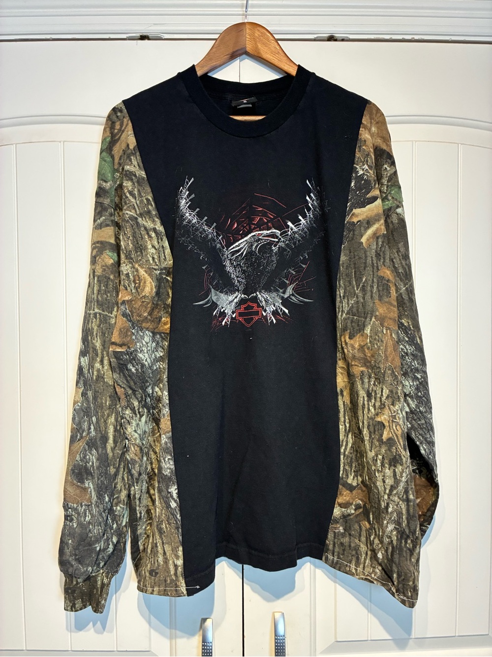 Reworked Harley-Davidson Long-Sleeve Shirt Size 3XL